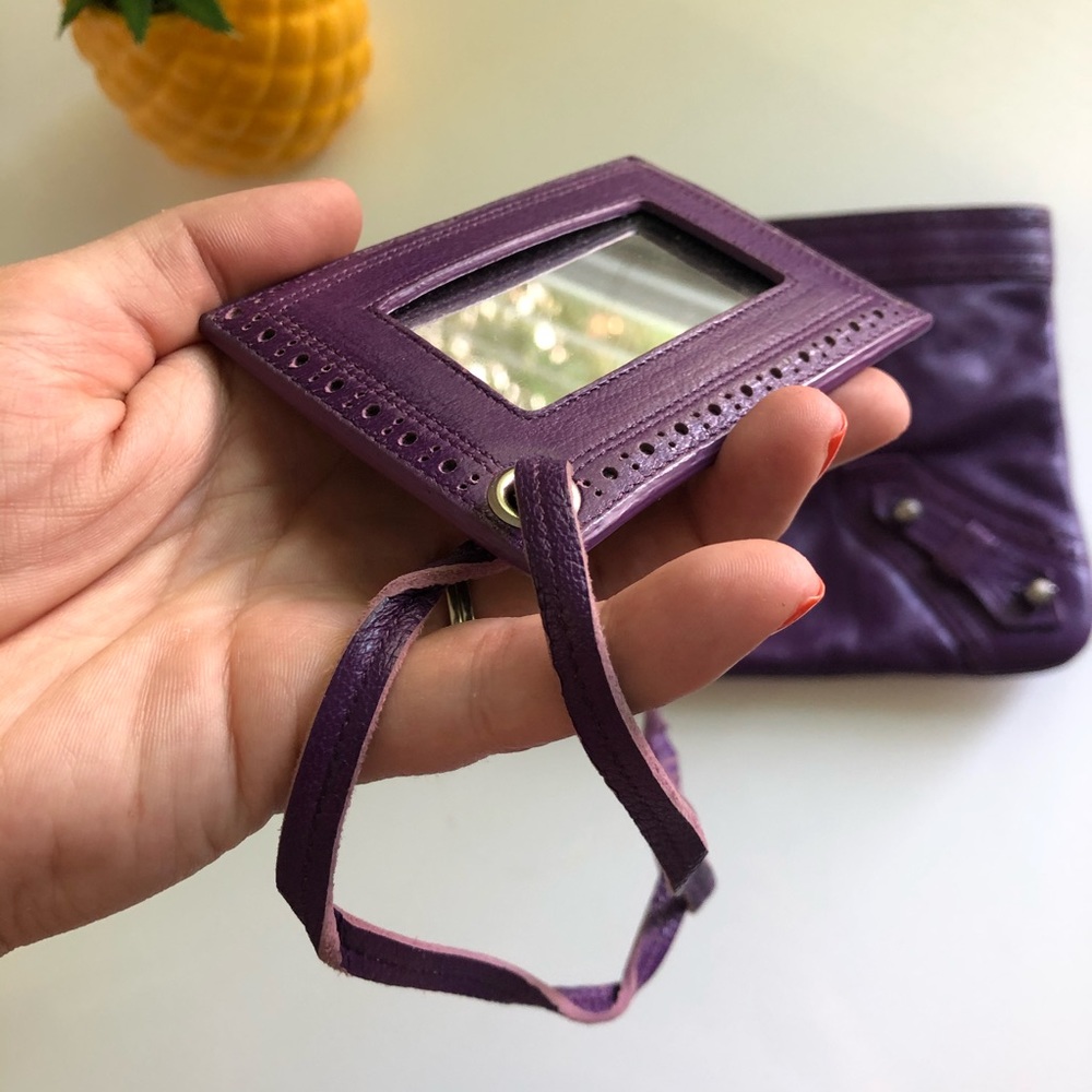 Balenciaga Purple Leather Clutch - Picture 12 of 14